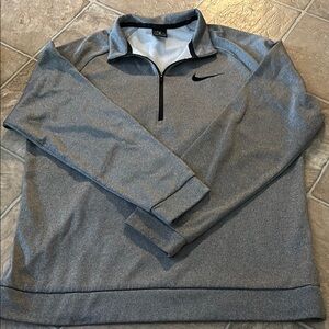 Nike Heather Gray Quarter-Zip Top